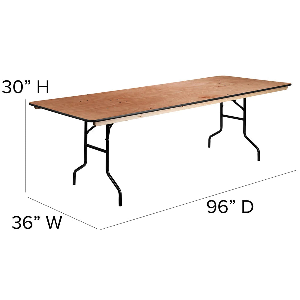 8ft Banquet Table (Wood)