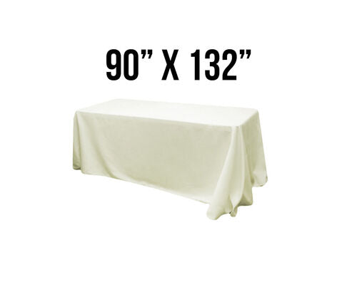 Rectangle Polyester Tablecloths 90x132 (Choose Color)